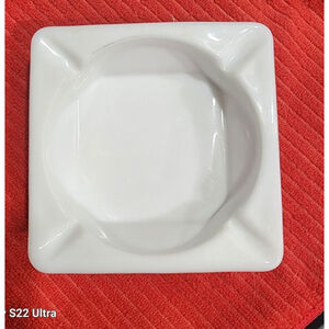 Westmoreland Milk Glass Ashtray With Grape Vine Design MCM Trinket Dish